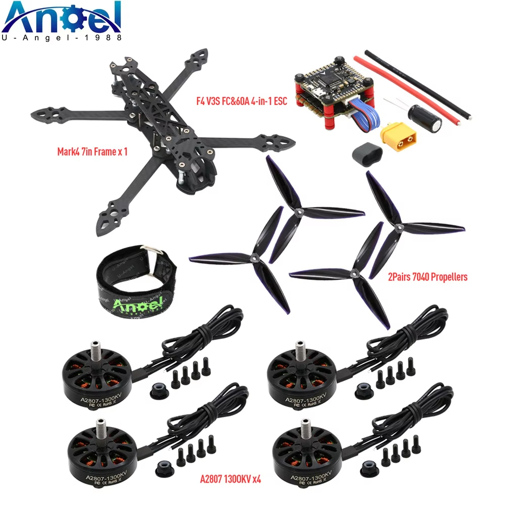 Drone Kit Beginner - Mark4 Mark 4 7インチ 295mm FPVフレーム＆F4